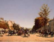 Grandjean Edmond Georges View of the Champs-Elysees from the Place de l Etoile in Paris  - Hermitage